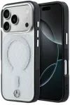 Mercedes PC/TPU Star Pattern MagSafe dėklas, skirtas iPhone 18 Pro Max, skaidrus/juodas