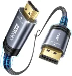 JSAUX DisplayPort&ndash;HDMI laidas, 2 m, 4K 30 Hz, JSDENZ4KDP2HDGY6F