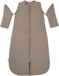 Meyco Baby Studio Classic pa&scaron;iltintas miegmai&scaron;is su nusegamomis rankovėmis, 2.5 TOG, Dark Taupe