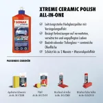 Sonax Xtreme Ceramic poliravimo priemonė automobiliams, viskas viename, pa&scaron;alina įbrėžimus ant matinių, paveiktų oro sąlygų ir netvarkingų dažų &ndash; prekės Nr. 02472000, 500 ml