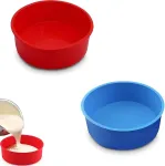 2 Silikoninės Tortų Formos Kepimui, 6 Colių, Nesukepanti