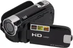 Skaitmeninė vaizdo kamera, delninė Full Hd 1080p 2.7 colių spalvotas ekranas 16mp vaizdo kamera dovanoms (juoda)