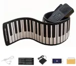 Puiki dovana! | pianinas 88 klavi&scaron;ų Roll-up - Midi 128 ritmų vaikams
