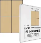 Kraft lipnios etiketės 105 x 148.5 mm, 4 etiketės/lapai, skirtos lazeriniams ir ra&scaron;aliniams spausdintuvams, 25 lapai, A4