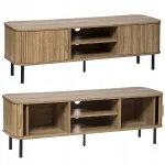 TV staliukas Komoda televizoriui, moderni ruda Tv spintelė 140x40x53 Mdf 2 durų