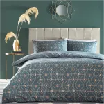 Patalynės komplektas Furn. Bee Deco polikotoninis antklodės užvalkalų komplektas, French Mėlyna, King Size
