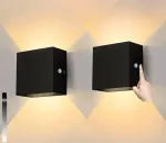 Yovurond Led sieninis &scaron;viestuvas, baltas aliuminio modernus Led sieninis &scaron;viestuvas, vidaus &scaron;viestuvas, auk&scaron;tyn žemyn sieninis &scaron;viestuvas vonios kambariui, svetainei, miegamajam, prie&scaron;kambariui (juodas, &scaron;iltai baltas, reguliuojamas)