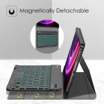 Fintie klaviatūra [italų i&scaron;dėstymas] suderinama su Lenovo Tab P11 (2nd Gen) 11.5 colių Tb350fu/tb350xu 2022 - dėklas su ra&scaron;iklio laikikliu, juodas