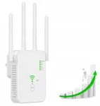 Mar&scaron;rutizatorius Repeater wifi signalo stiprintuvas 1200mb/s 4 antenos router acces point baltas