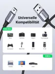 Ugreen Usb A į Mini Usb B kabelis, 1m, nailono pynė