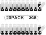 20 vnt. Usb atmintinės 2 Gb, spalvotos, metalinės, Usb 2.0