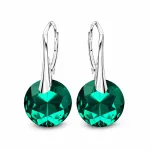 Diamond Sky Jewelry Sidabriniai auskarai moterims DiamondSky &bdquo;Marianne (Emerald)&ldquo; su Swarovski kristalais