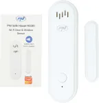 PNI Safe House HS301 magnetinis kontaktas su &bdquo;Wi-Fi&ldquo;, skirtas durų/langų stebėjimui per &bdquo;Tuya Smart&ldquo; programėlę, 80 dB garsinis signalas, integruotas garsiakalbis, reguliuojamas garsumas, įjungimo/i&scaron;jungimo funkcija, 3V maitinimo &scaron;altinis