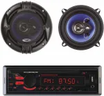 Clementine 8440 4x45W USB SD AUX 12V automobilinis MP3 grotuvas su 2 PNI HiFi500 koaksialinių automobilinių garsiakalbių komplektu, 100W, 12,7 cm