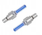Led 30mm dviračio žibintai ant ventilio - 2 vnt. - mėlyni