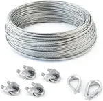 Komplektas 15m plieno lynas, galvanizuotas, 3mm gija: 6x7 + 4 spaustukai + 2 antpir&scaron;čiai - daug dydžių