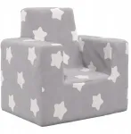 Vaiki&scaron;ka sofa, &scaron;viesiai pilka su žvaigždutėmis, mink&scaron;tas pliu&scaron;as