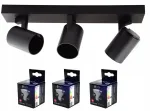 Milagro Volf Spot juodas sieninis &scaron;viestuvas su Led lemputėmis 1,5w