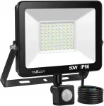 Led prožektorius su judesio davikliu 50w 4500 lm