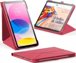 Infiland dėklas-knygelė, skirtas ipad 10-os kartos dėklui su ra&scaron;iklio laikikliu 10,9 colio 2022 m., sulankstomas stovas su kra&scaron;tovaizdžio ir portreto formatu, automobilinis miego/budėjimo apsauginis dėklas (arbūzo raudonos spalvos)