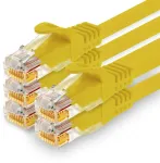 1conn - 1.5m tinklo kabelis, ethernet, lan ir patch kabelis maksimaliam interneto greičiui ir jungia visus įrenginius su rj 45 lizdu geltonas - 5 vnt pakuotė