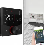 Moes Wifi termostatas su &scaron;ildymo rankenėle vandens grindų &scaron;ildymui