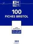 Oxford A4 formato balti paprasti kartotekos kortelių lapeliai (100 vnt.)