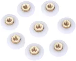 Kf-wheels 8 vnt. vonios kambario du&scaron;o durų ratukai / bėgeliai, 18 mm skersmens ratukų atsarginės dalys du&scaron;o kabinų bėgeliams