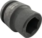 Aerzetix smūginis galvutė-atsuktuvas - trumpas - 3/4 x 22 mm - smūginiam veržliarakčiui/rankinei terk&scaron;lei/pneumatiniam - cilindro korpusas - &scaron;e&scaron;iakampis / 6 &scaron;e&scaron;iakampė galvutė - pagamintas i&scaron; Cr-mo plieno - juodas