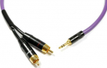 Kabelis Melodika Jack 3.5mm - RCA (Cinch) x2 10m violetinė