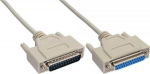 InLine DB-25 - DB-25, 1,8m, Pilkas (11422M)
