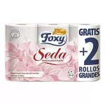 "Foxy Silk" &scaron;ilkinis tualetinis popierius 3 sluoksniai 4 + 2 ritinėliai