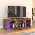 TV staliukas Televizoriaus spintelė su LED, dūminio ąžuolo, 120x35x40cm