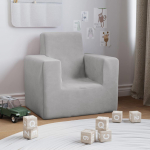 Vaiki&scaron;ka sofa, &scaron;viesiai pilkos spalvos, mink&scaron;tas pliu&scaron;as