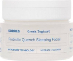 Korres graiki&scaron;kas jogurtas Probiotic Quench Sleeping Facial Facial Night Skin Kreminis