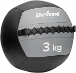Medicininis kamuolys pratimams 3kg, REBEL ACTIVE