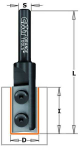 Tiesi pir&scaron;tinė freza CMT; S=1/2''; D=16 mm