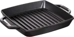 STAUB Kvadratinė ketaus keptuvė su dviem rankenomis, 23 cm, juoda