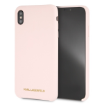 Dėklas Karl Lagerfeld KLHCI65SLLPG IPHONE XS MAX HARDCASE LIGHT Rožinis/LIGHT Rožinis SILICONE