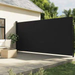 I&scaron;traukiama &scaron;oninė markizė, juodos spalvos, 200x500cm