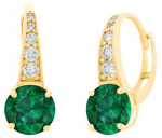 JVD Auksuoti auskarai su skaidriais ir žaliais cirkoniais SVLE0974XH2GZ00