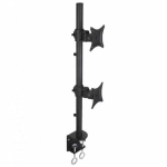 Techly LCD/LED stalinis laikiklis 13-27 colių, dvigubas, juodas