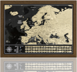 UAB Smagos Nutrinamas žemėlapis Europa su rėmeliu