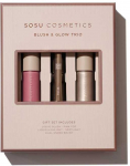 SOSU Cosmetics dovanų dekoratyvinės kosmetikos rinkinys &bdquo;Blush & Glow Trio&ldquo;