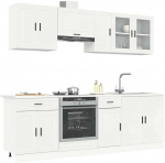 Virtuvinių spintelių komplektas, 8 dalių, Kalmar, balta