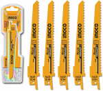 Ingco RSB611D Saw blade for jig saw 150mm, set of 5