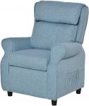 HOMCOM Vaiki&scaron;ka sofa Vaiki&scaron;ka sofa su reguliuojamu atlo&scaron;ais ir atramomis kojoms, mėlyna, skirta 3-5 metų vaikams, 58x53x70cm