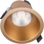 9W LED įleidžiamas &scaron;viestuvas PT 09, matinės aukso sp., 3000K, IP44