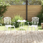 Sodo Kėdė 2 pcs Balta 53 x 51 x 88,5cm Aliuminis