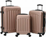 Lagaminas 3 pcs Rožinė aukso 50 x 31 x 78 cm ABS plastikas